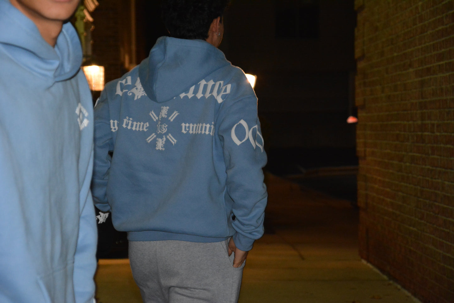 "Your Time Is Running" Baby Blue Resonance Hoodie