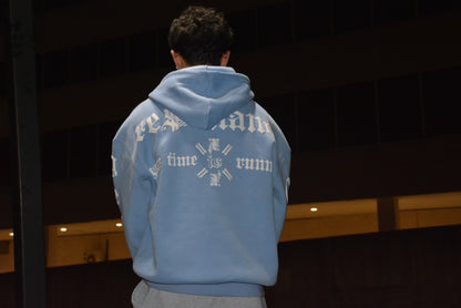 "Your Time Is Running" Baby Blue Resonance Hoodie