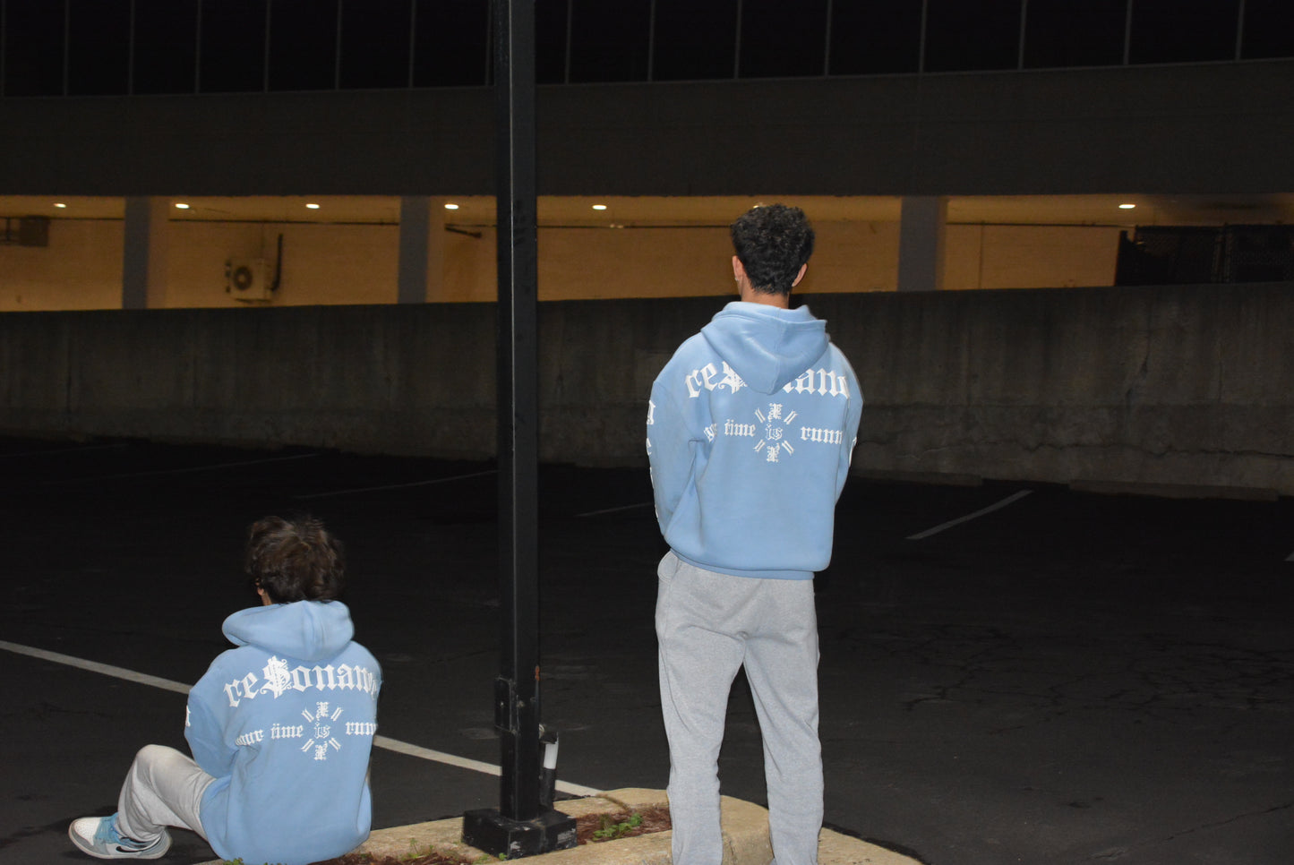 "Your Time Is Running" Baby Blue Resonance Hoodie